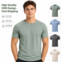 T-shirt de sport pour homme de haute qualité, personnalisé avec logo imprimé, respirant, tissu extensible doux, anti-humidité, pour la course à pied et la salle de sport