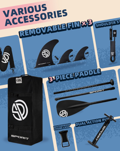 Planche de paddle gonflable Dropshipping Factory Supply <span class=keywords><strong>sup</strong></span> Daska Nouvelle Série 450lb Capacité 450lb pour le surf et les activités aquatiques - Product Image 4