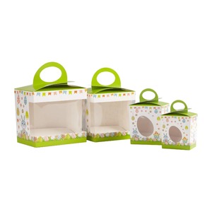 Caja trapezoidal única para pasteles, utensilios de cocina de calidad alimentaria, vaso de papel para cupcakes caseros, embalaje de papel para regalos de repostería, personalizable - Product Image 3