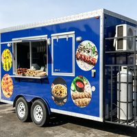 Remorque alimentaire robuste avec support pour réservoir de gaz, comptoir de grillade au gaz pour kebab de mouton au parc de neige d'Astana