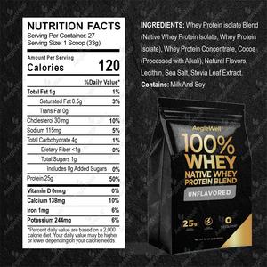 AegleWell Private Label 100% Whey <strong>Protein</strong> <strong>Powder</strong> <strong>Unflavoured</strong> Hydrolyzed <strong>Protein</strong> <strong>Powder</strong> 2 Lb, 25 g of <strong>Protein</strong> Blend - Product Image 2