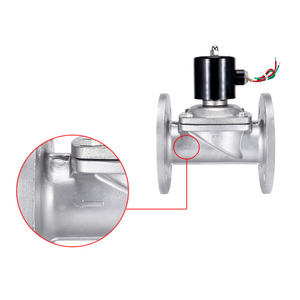 Électrovanne hydraulique 220V CA 3 pouces normalement fermée magnétique en acier inoxydable 304 à bride pour gaz S5 - Product Image 5
