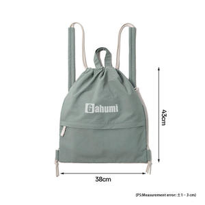 Gahumi <b>Drawstring</b> <b>Backpack</b> Sports Gym Sack pack Lightweight Nylon Cinch Bag with Pocket for Travel Outdoor - Product Image 2