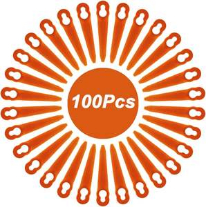100 <span class=keywords><strong>lames</strong></span> de rechange en plastique 90mm 12*7mm compatibles avec SiTIHL Polycut 2-2 Polycut 3-2 coupe-herbe - Product Image 1