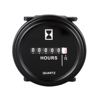 Compteur d'heures en plastique rond pour camion, tracteur, bateau, moteur, compteur de temps BenkPak HM-1