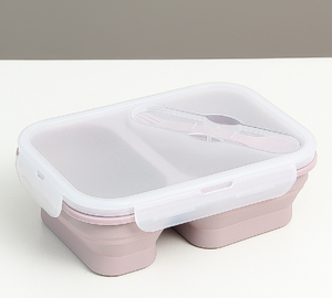 Boîte à lunch rectangulaire multifonctionnelle en silicone ODM/OEM, matériau de qualité alimentaire, accessoires compatibles <span class=keywords><strong>micro</strong></span>-ondes - Product Image 5