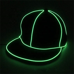 Logotipo personalizado gorras Snapbacks <span class=keywords><strong>El</strong></span> sombrero Led de neón <span class=keywords><strong>El</strong></span> cable de béisbol intermitente tapa para Navidad Carnaval - Product Image 5