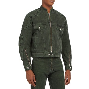 OEM Service Green Racing Motorbike Casual <strong>Jacket</strong> <strong>Mens</strong> Denim <strong>Jacket</strong> Hot Sale Distressed <strong>Bike</strong> Fashion Cotton Denim <strong>Jackets</strong> - Product Image 1