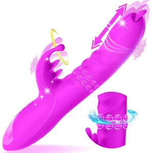 Neonislands Sexspielzeug Damen Paare Erwachsene Klitoris Zunge leckend rotierend vibrierender Stab stoßender G-Punkt Kaninchen-Dildo Vibrator