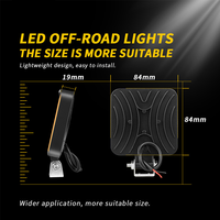 Nouvelle lampe de travail LED étanche ABS pour SUV, 16 LED carrées pour tout-terrain, camion, tracteur, 4x4, 12V