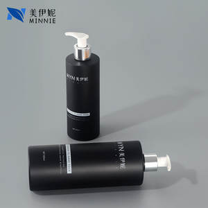 Minnie Flat Shoulder Black Pump Bottle 300ml <b>Plastic</b> Shower Gel Bottle Lotion Pump Daily Care <b>Packaging</b> - Product Image 2