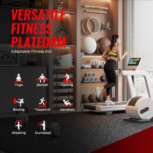 Tapis d'exercice en caoutchouc haute densité, tapis en mousse EVA avec dessus en caoutchouc, revêtement <span class=keywords><strong>de</strong></span> <span class=keywords><strong>sol</strong></span> emboîtable pour salle <span class=keywords><strong>de</strong></span> sport à domicile - Product Image 4