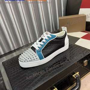 Chaussures pour hommes de la marque européenne Christians, chaussures décontractées de haute qualité en cuir véritable à semelle rouge CL, chaussures rétro à tige haute, chaussures de marche Louboutins - Product Image 6