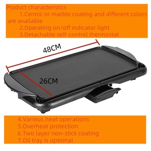 Tân Hoa Chất Lượng Nhà Máy Không Dính Trong Nhà Không Khói Điện Nướng BBQ Nhôm Griddles Barbeque Điện Grills - Product Image 3