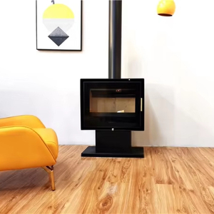 Cheminée moderne en acier, autoportante, à bois, <span class=keywords><strong>foyer</strong></span> réel, pour décoration intérieure et chauffage domestique - Product Image 5