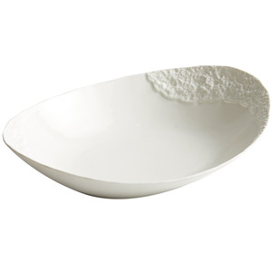 Assiettes à dîner ovales grandes en porcelaine vintage écologiques de haute qualité, noir et blanc, bols à soupe profonds, finition brillante/mate, pour la maison - Product Image 5