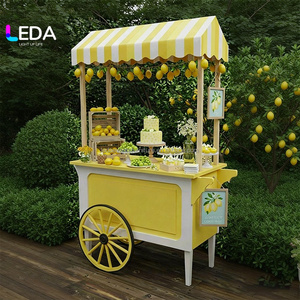Carrito de Postres y Dulces LEDA de PVC Color Limón con Ruedas, Carrito Móvil para Decoración de Fiestas y Restaurantes - Product Image 5