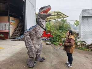 <span class=keywords><strong>Disfraz</strong></span> de Dinosaurio <span class=keywords><strong>Velociraptor</strong></span> Realista para Espectáculos y Eventos - Product Image 6
