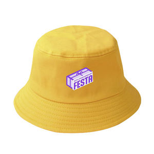 Sombrero de pescador adulto vendedor caliente logotipo personalizado bordado Color sólido cuenco sombrero cubo sombrero - Product Image 1
