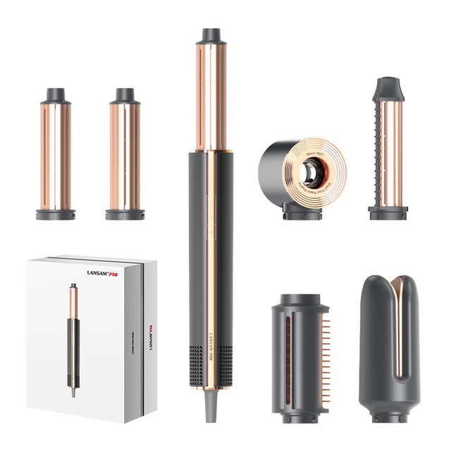 Newest 6 in 1 Air Curler Auto Wrap Multi Styler One Step Hair Dry Curl Wave Smooth Straight Volumizer Hot Air Brush Set