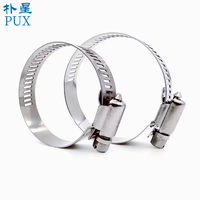 Collier de serrage de type américain 12,7 mm en acier inoxydable 201, épaisseur 0,6 mm, réglable pour tuyau automobile