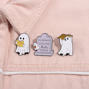 36 Styles Cute Boo Ghost Metall Emaille Pins Benutzer definierte Halloween Broschen Revers Abzeichen Horror Lustige weiche Emaille Pin - Product Image 4