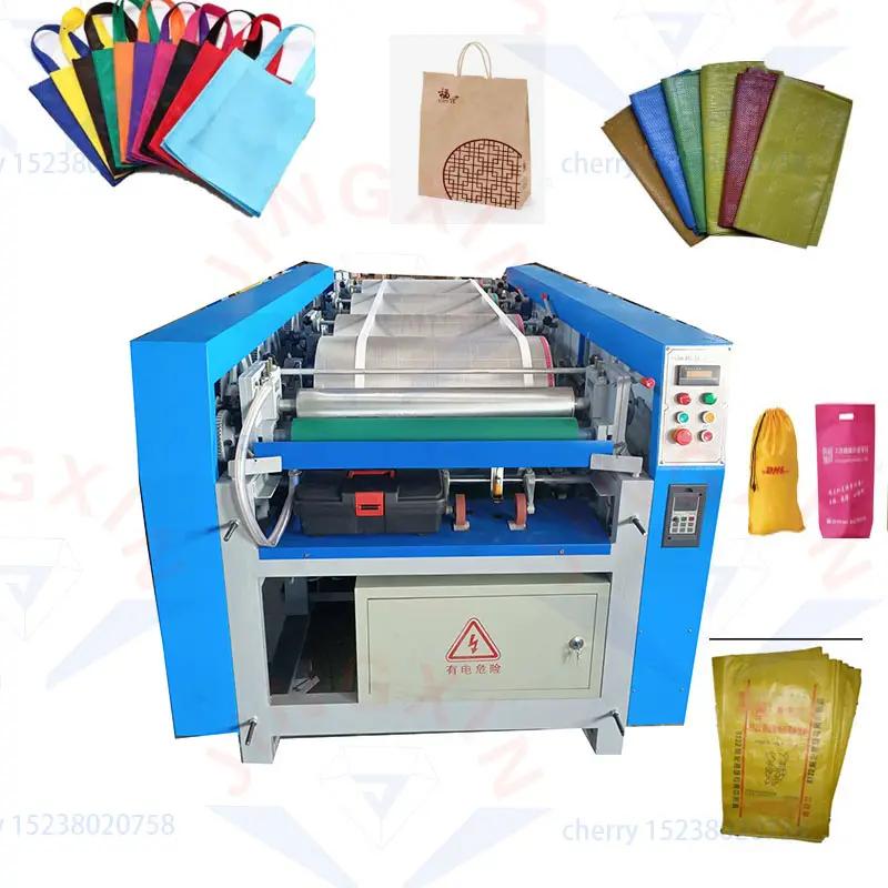 Промышленный многоцветный шелкографический принтер, тканые сумки, печатная машина