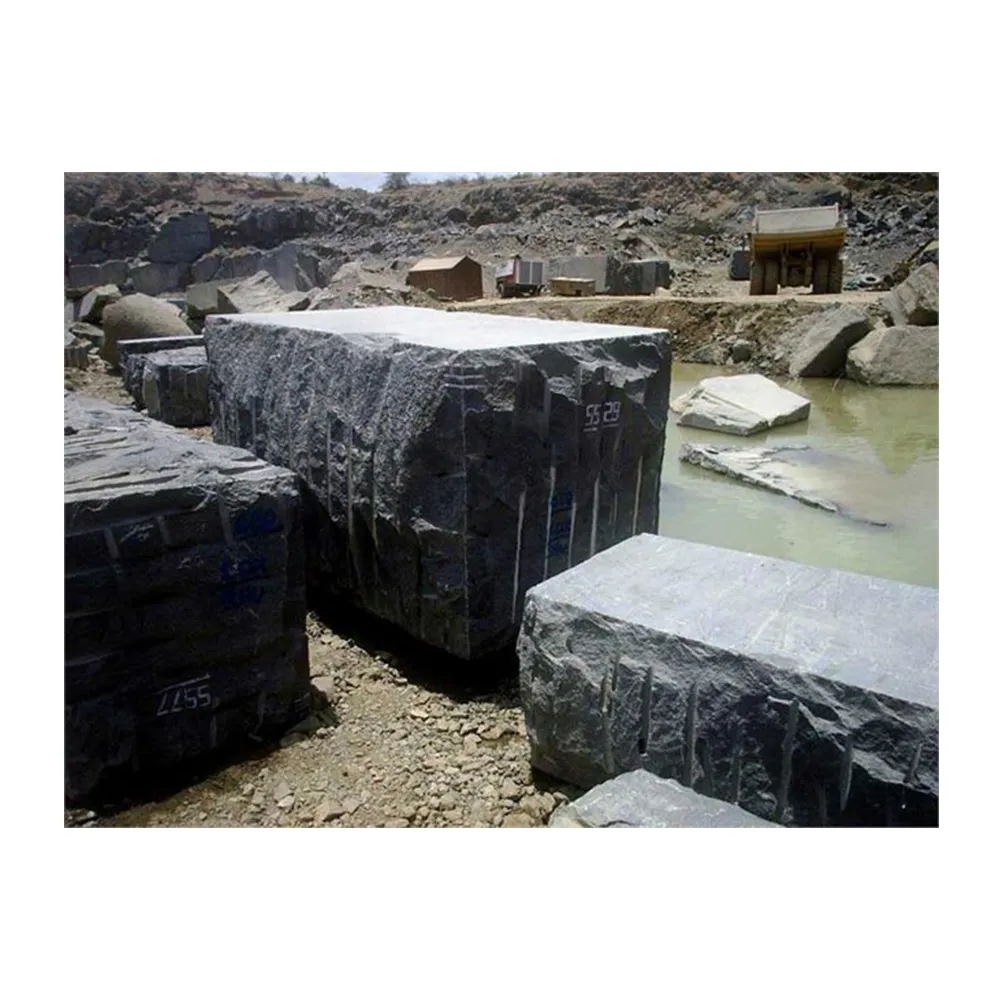 Granit ham blok siyah anıtlar, kalın levhalar Modern, Toshibba Impex