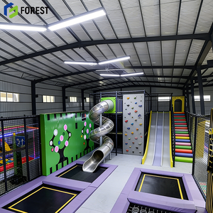 Steel Structure Trampoline Arena Precision Exporter Zone Professional Wholesale Automatic <b>Hub</b> Dodgeball Court Metal Building - Product Image 1