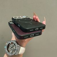Étui de téléphone rétro en cuir PU pour affaires, antichoc, avec chargeur sans fil pour iPhone 17 16 15