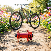 Moyeu de vélo Worldcycle JX-808F à frein à disque avant, à haute bordure, 32H/36H, scellé, en alliage 7075, axe 100mm O.L.D, 12G/13G/14G pour rayons