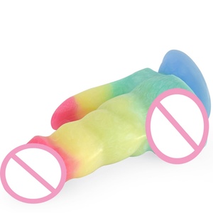NNSX Double Headed Penis Rubber Natural Artificial Penis Colorful Realistic <b>Dildo</b> for Woman Sex Toys for Women Penis - Product Image 4