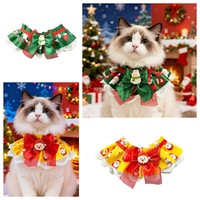 Nouveau Bavoir en dentelle de Noël en coton uni pour chats et chiens, transfrontalier, réglable, accessoire tour de cou, pour tous