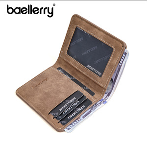 Baellerry Men's Slim <b>Wallet</b> Brown Pu Leather Driver License Card <b>Holder</b> Everyday Use - Product Image 2
