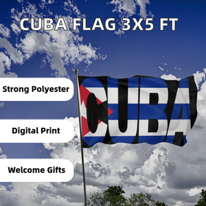 <span class=keywords><strong>Bandera</strong></span> Personalizada <span class=keywords><strong>de</strong></span> la República <span class=keywords><strong>de</strong></span> <span class=keywords><strong>Cuba</strong></span>, 3x5 Pies, Impresa Digitalmente, Duradera, <span class=keywords><strong>de</strong></span> Poliéster 100D - Product Image 2