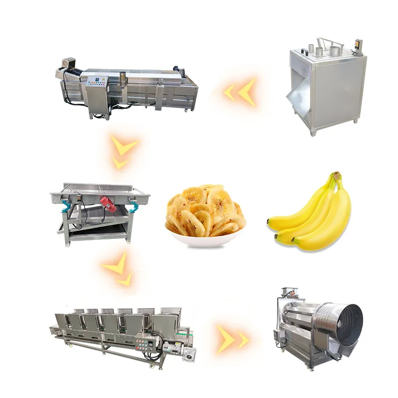 Máquina automática para hacer chips de plátano Máquina de chips de plátano filipino