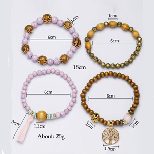 Conjuntos de Pulseras de Moda Boho, Pulsera con Dijes, Brazalete de Varias Capas - Product Image 2