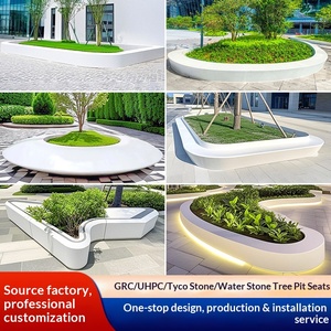 GRC Seat UHPC Teko Stone Terrazzo Stool Outdoor Park Landscape Leisure Chair Fiberglass Tree Pit Custom Shuchili03 Guangdong - Product Image 5