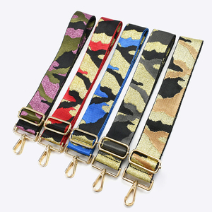 Meetee B-S285 5cm mới ngụy trang sáng bóng vàng lụa <span class=keywords><strong>Webbing</strong></span> Túi dây đeo - Product Image 2