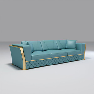 Simple Design Living Room Modular Leather Sofa Set Furniture Sectional 1+2+3 Seat Factory Price Simple Leather Lounge Sofa