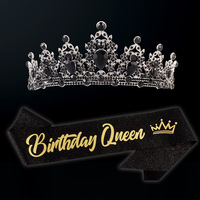Diamond Crown Birthday Topper für Party dekorationen Elegantes Legierung zubehör
