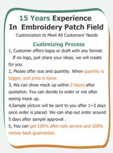 Qualité Broderie Autocollants Presse À Chaud Badge Vêtements Tissé Tissu <span class=keywords><strong>Feutre</strong></span> Personnalisé Broderie Patch Fer sur Patch Applique pour Jeans - Product Image 6