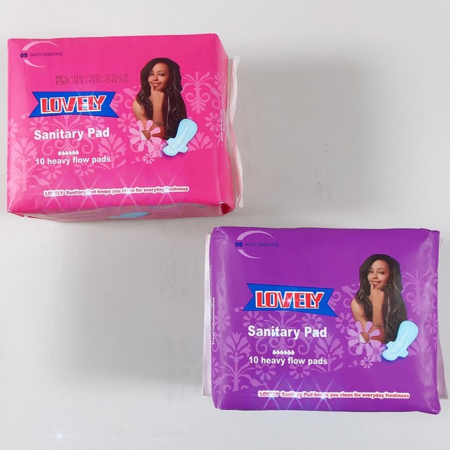 Organic Cotton Breathable Winged Menstrual Feminine Hygiene Period Napkin Sanitary Pad Excellent Absorbency Soft Non-woven Top