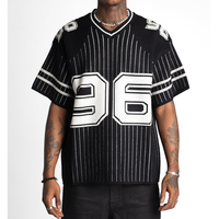 Pull à manches courtes pour homme avec logo personnalisé, tricot de mode, texture côtelée, coton, chemise en crochet, pull pour homme, jersey tricoté pour homme