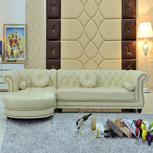 Canapé d'angle en cuir de style européen, mobilier de luxe léger, combinaison de canapés pour salon, canapé en cuir de vachette pleine fleur de luxe - Product Image 4