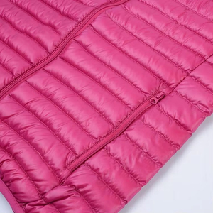 Señoras fucsia suave grueso sin mangas repelente al agua invierno pato abajo chaleco Chaqueta ligera para mujer - Product Image 6