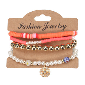 Fashion Jewelry <b>Beaded</b> <b>Bracelets</b> Imitation Pearl Women's Multi Layer Gift <b>Bracelets</b> Made In China - Product Image 5