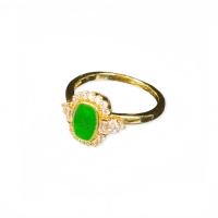 Bague en jadéite birmane naturelle de qualité A, vintage, ajustable, verte, pour femme, à porter au quotidien, cadeau (avec NGTC)