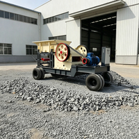 Trituradora Móvil con Capacidad de 50-200t/h, Trituradora de Mandíbulas con Tamaño de Alimentación de 300-500mm, Trituradora Móvil sobre Orugas con Motor Diésel o Eléctrico