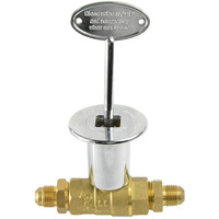 Kit de tuyau de fosse à feu avec Valve à clé chromée de 1/2 "pour connexion de gaz Propane 90K BTU Max (Kit d'assemblage de Valve de commande de clé)